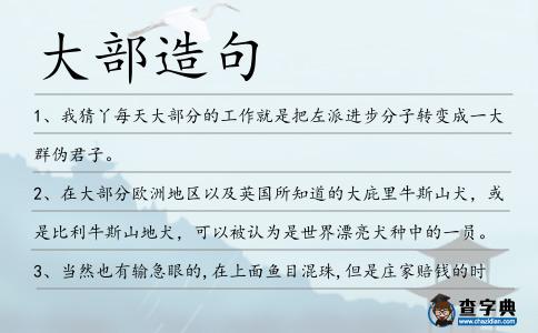 大部造句