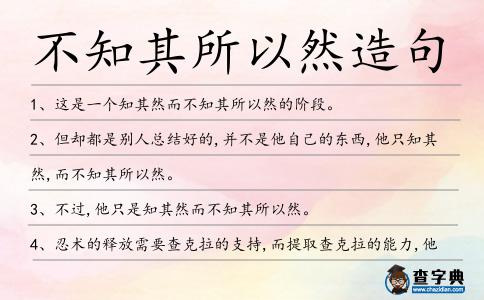 不知其所以然造句